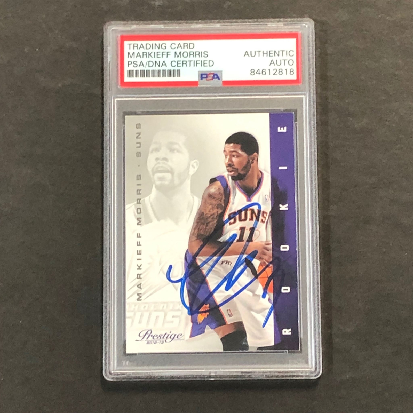 2012-13 Panini Prestige #165 Markieff Morris Signed Card AUTO PSA Slabbed RC Sun