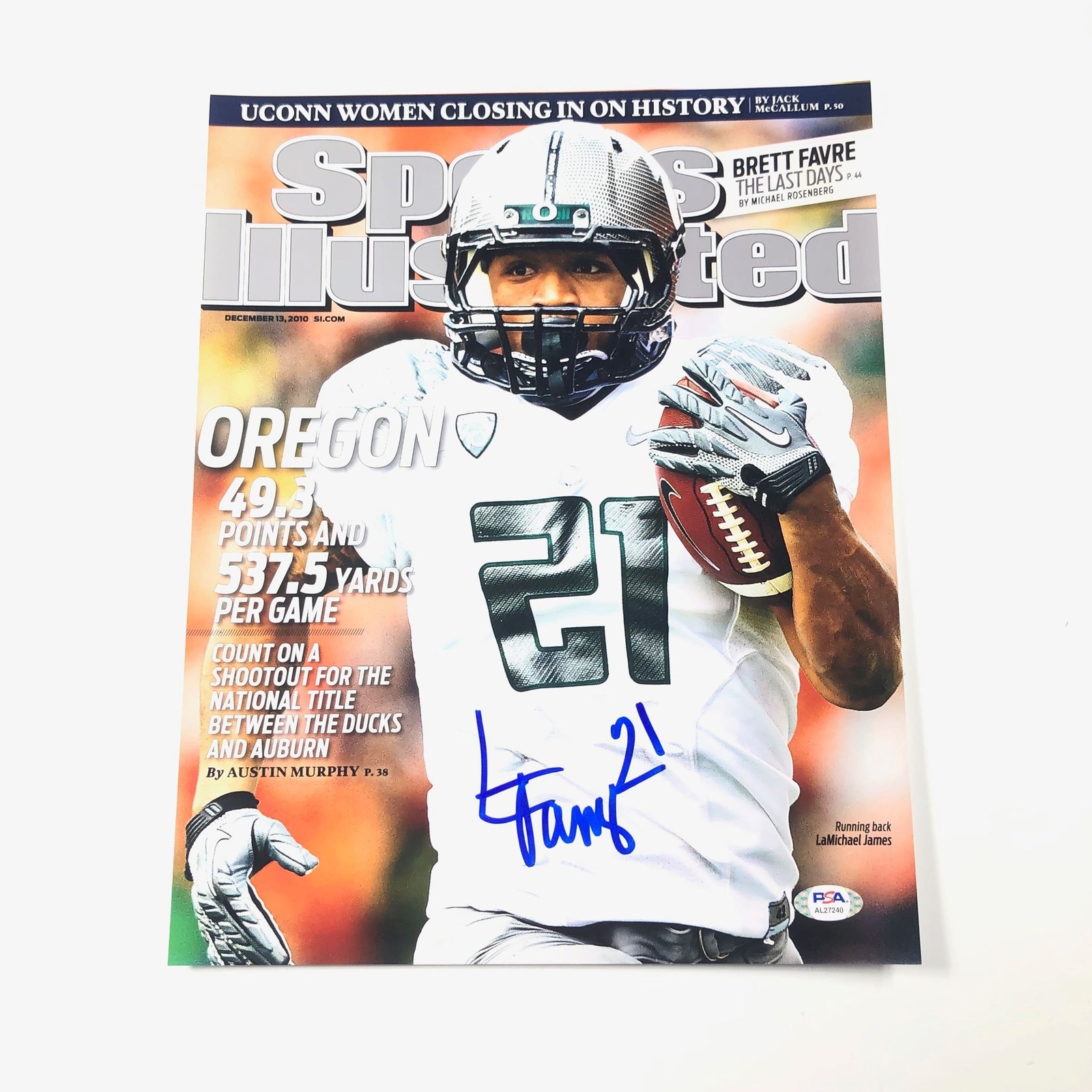 LaMICHAEL JAMES Signed SI Magazine PSA/DNA Oregon Ducks Autographed