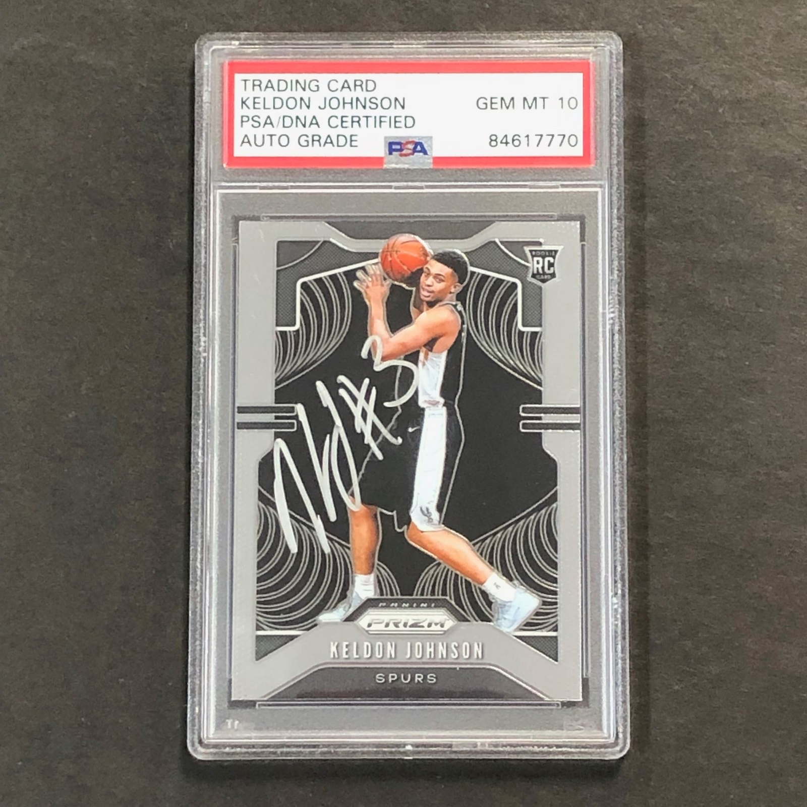 2019-20 PANINI PRIZM #273 KELDON JOHNSON SIGNED CARD AUTO 10 PSA SLABBED RC SPUR COLLECTIBLE MEMORABILIA