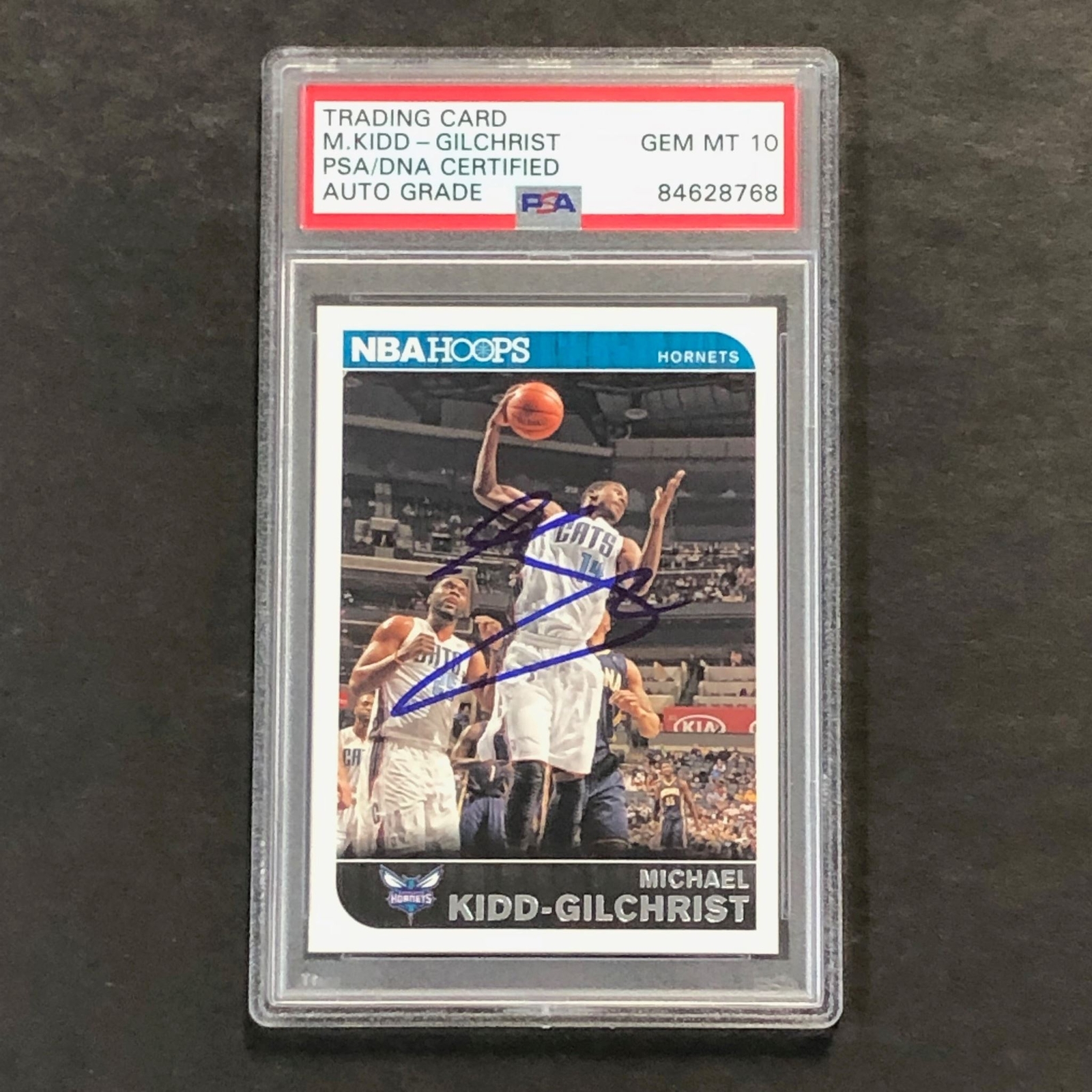 2014-15 NBA Hoops #203 Michael Kidd-Gilchrist Signed Card AUTO 10 PSA Slabbed Ho