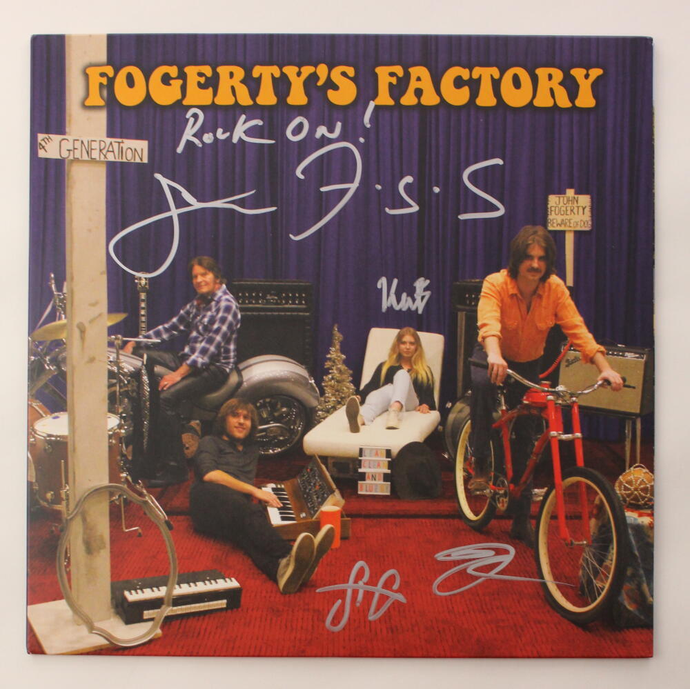 JOHN FOGERTY +3 SIGNED AUTOGRAPH ALBUM VINYL RECORD - FOGERTY'S FACTORY JSA COA
