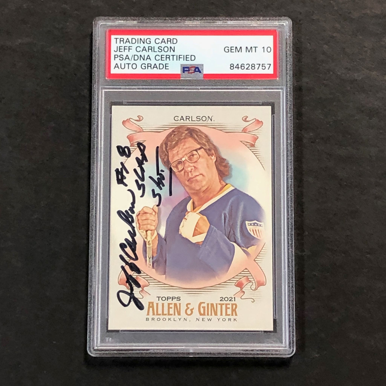 2021 Topps Allen & Ginter #256 JEFF CARLSON Signed Card PSA/DNA Encapsulated AUT