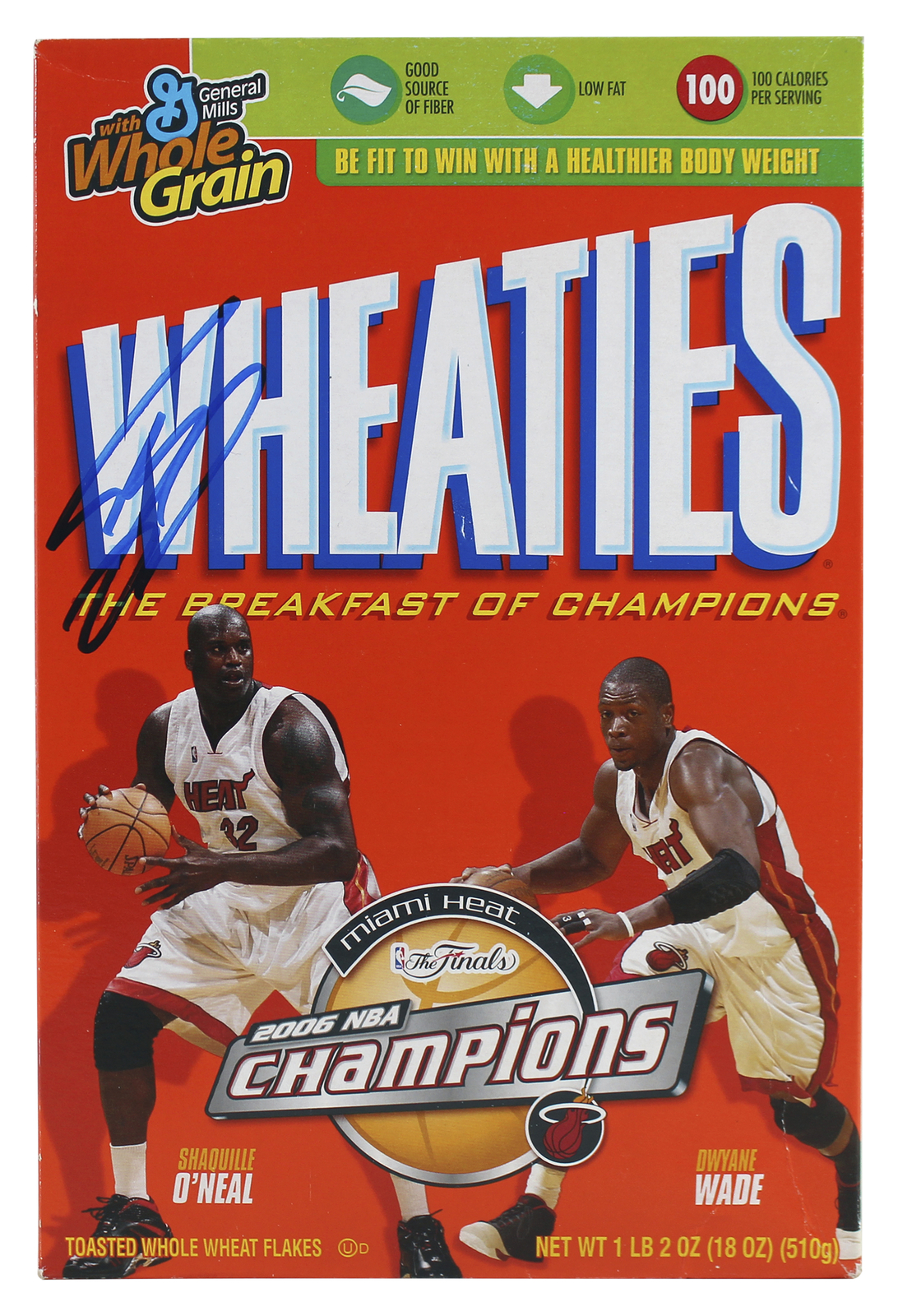 Heat Shaquille O'Neal Authentic Signed Wheaties Box BAS Witnessed