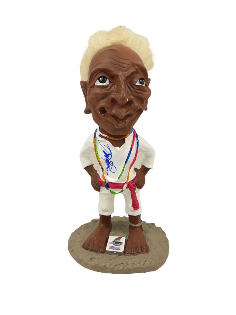 DENNIS HAYSBERT SIGNED JOBU FIGURE MAJOR LEAGUE AUTOGRAPH BECKETT WITNESS 2