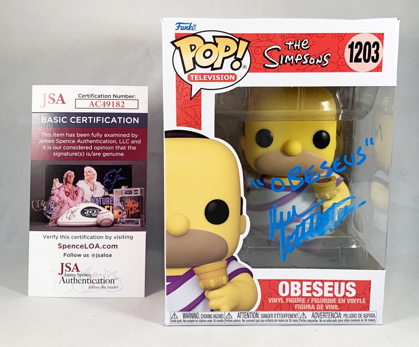 Dan Castellaneta Signed Funko Pop JSA Obeseus Homer Simpsons 1 COA