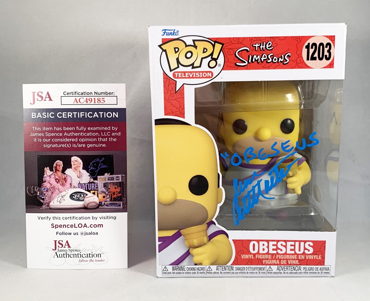 Dan Castellaneta Signed Funko Pop JSA Obeseus Homer Simpsons COA