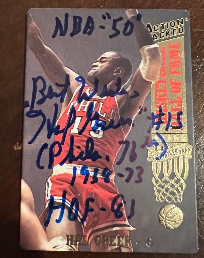 Hal Greer signed autographed 1993 Action Packed Basketball Hall of Fame Rare