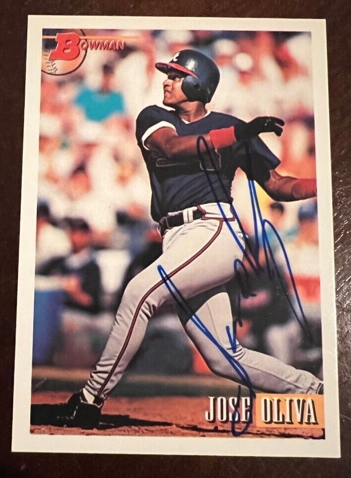 Jose Oliva signed autographed 1993 Bowman Rookie Card Extremely Rare