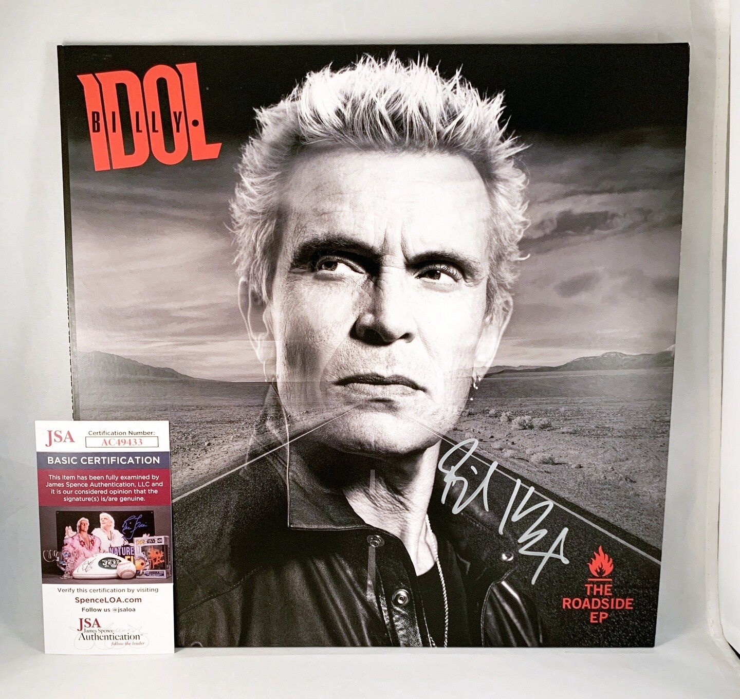Billy Idol Signed Vinyl LP Album Cover JSA The Roadside 3 COA