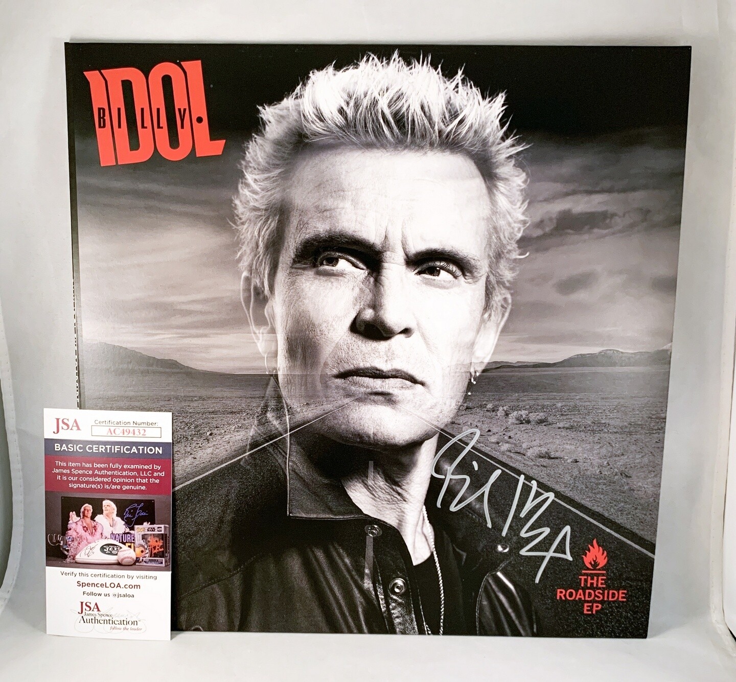 Billy Idol Signed Vinyl LP Album Cover JSA The Roadside 2 COA