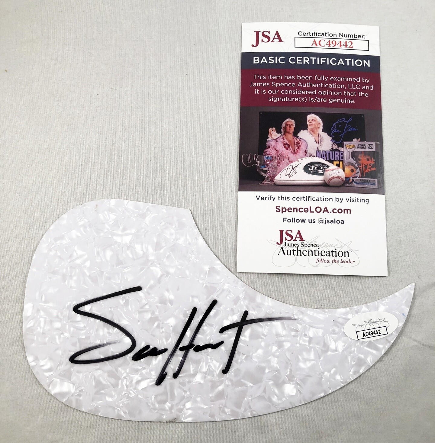 Sam Hunt Signed Acoustic Pickguard JSA COA