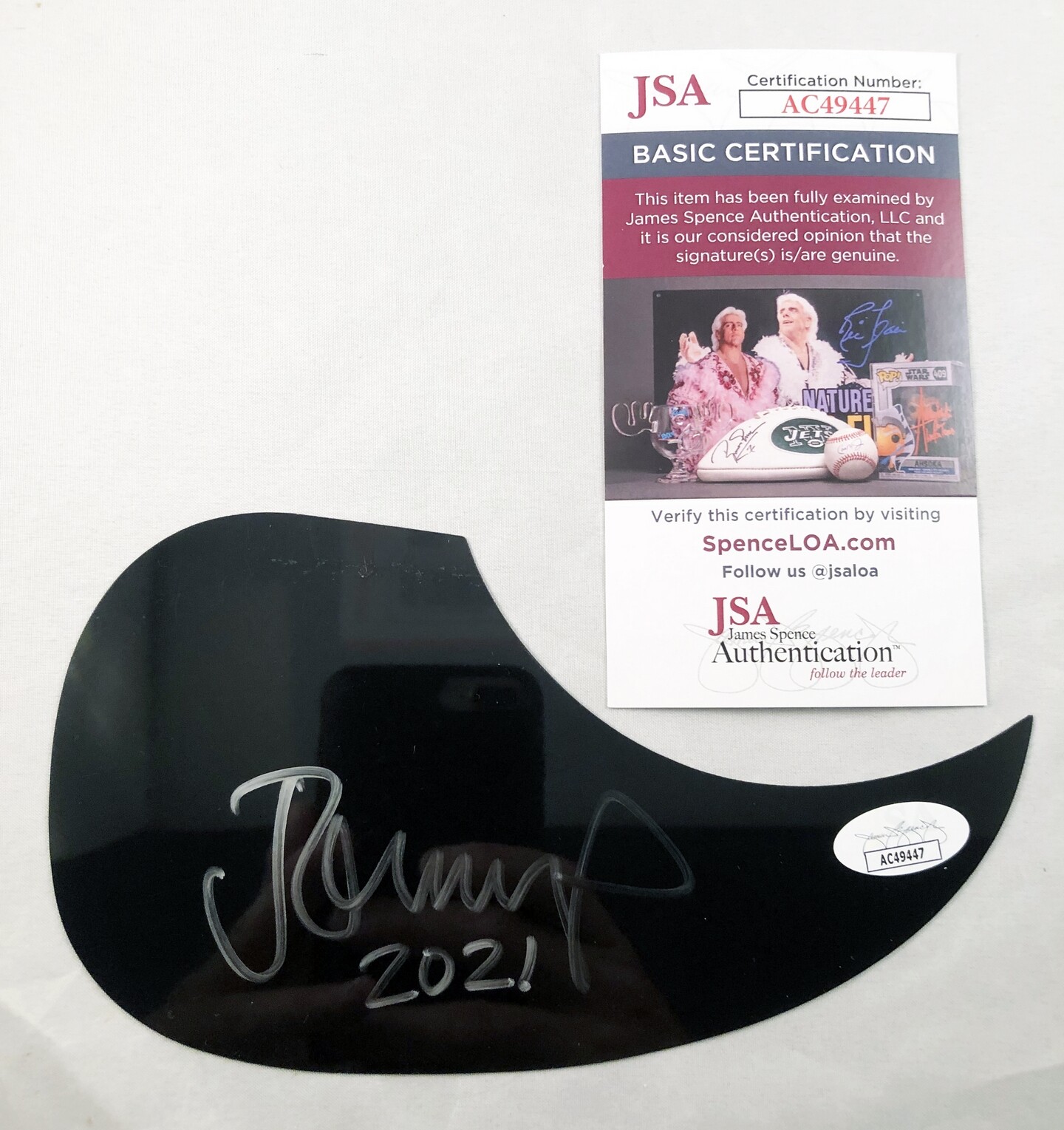 John Mellencamp Signed Acoustic Pickguard JSA COA