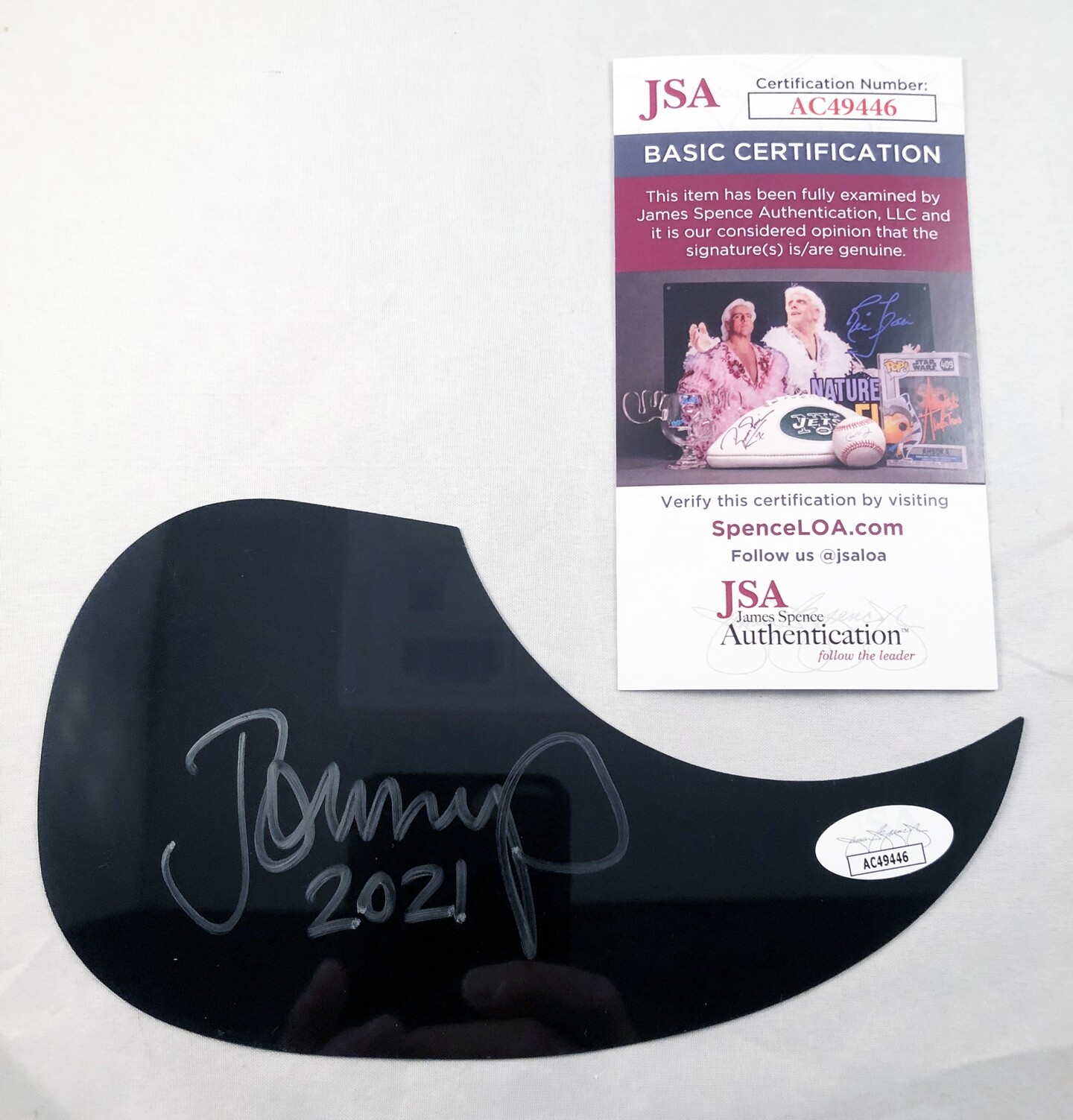 John Mellencamp Signed Acoustic Pickguard JSA 1 COA