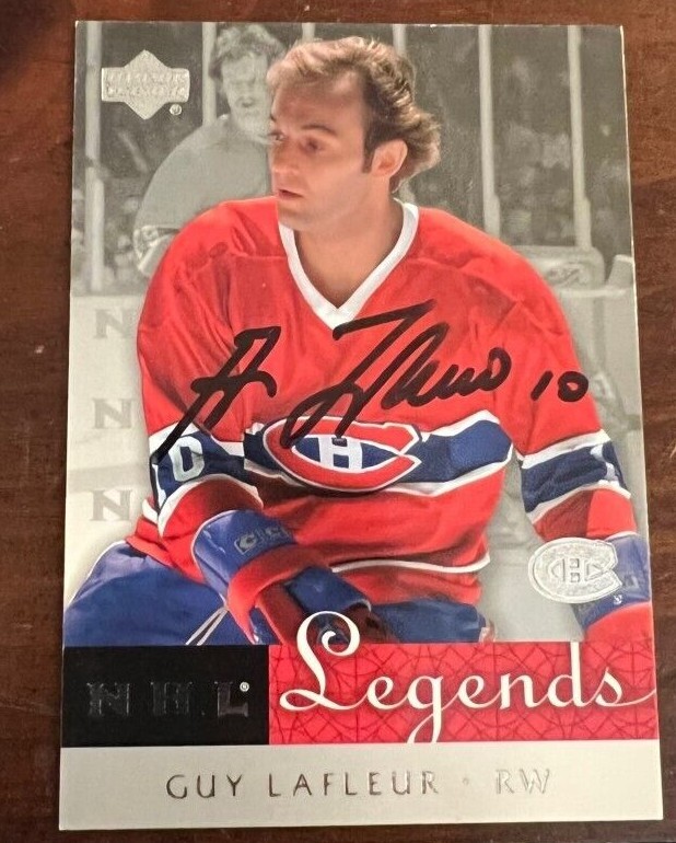 Guy Lafleur signed autographed 2001-02 Upper Deck Legends Card #34 Hall of Fame