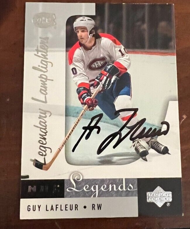 Guy Lafleur signed autographed 2001-02 Upper Deck Legends Guy Lafleur #95 HOF