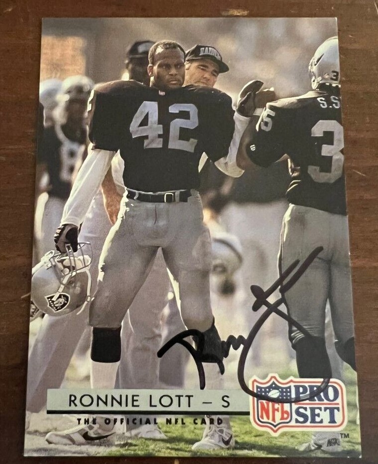 Ronnie Lott signed autographed 1992 Pro Set Card #212