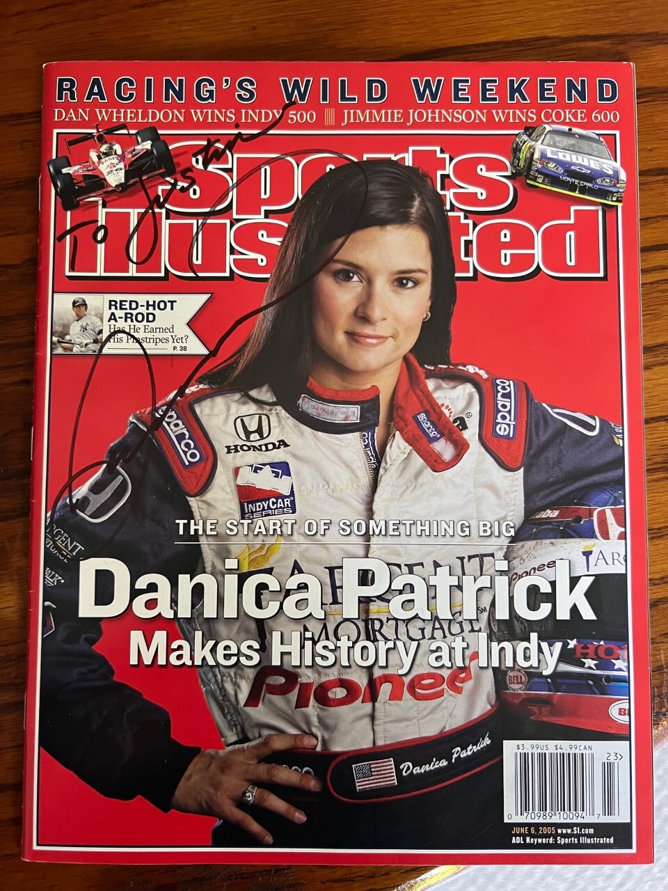 Danica Patrick signed autographed sports illustrated magazine No Label
