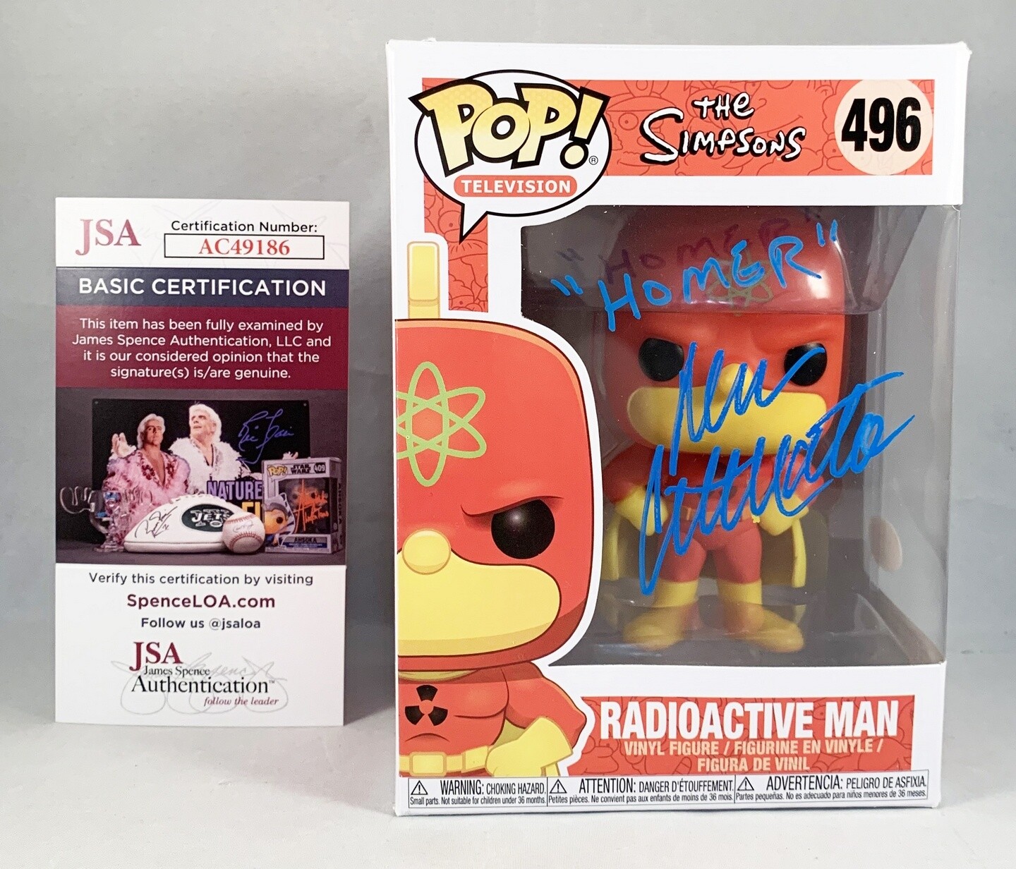 Dan Castellaneta Signed Funko Pop JSA Radioactive Man Simpsons COA
