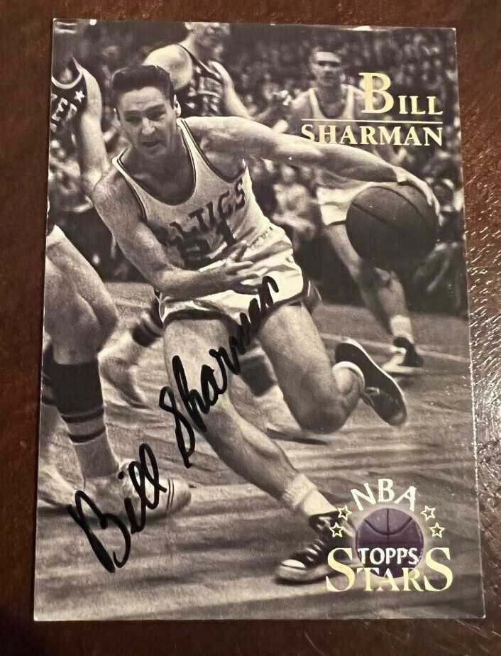 Bill Sharman signed autographed 1996 Topps Stars card NBA Boston Celtics