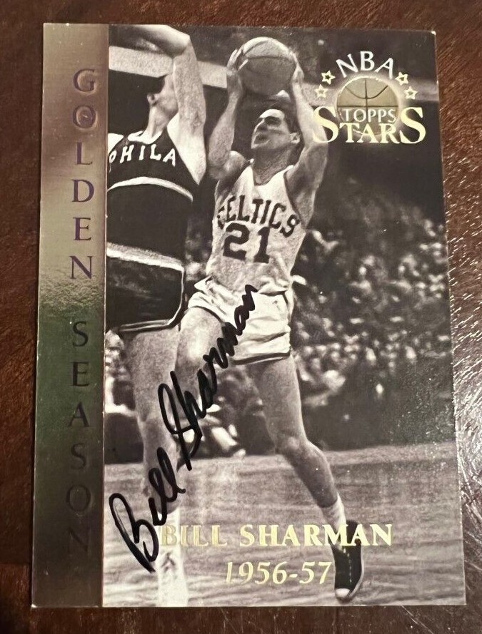 Bill Sharman signed autographed 1996 Topps Stars card NBA Boston Celtics