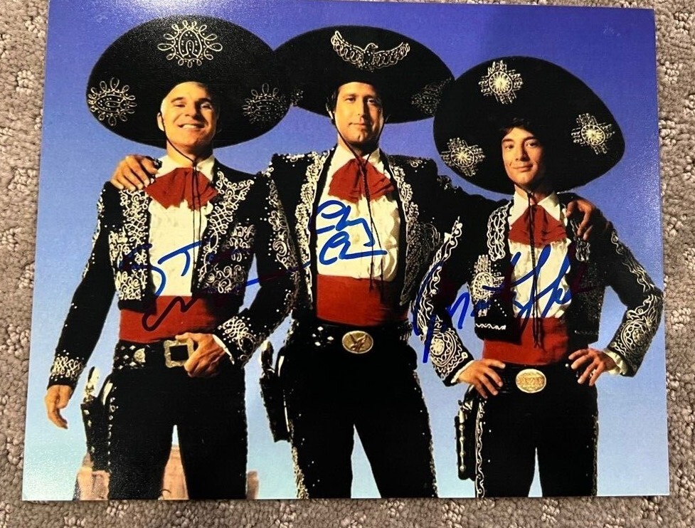 Three Amigos signed autographed 8x10 Photo Steve Martin Chevy Chase Martin Short