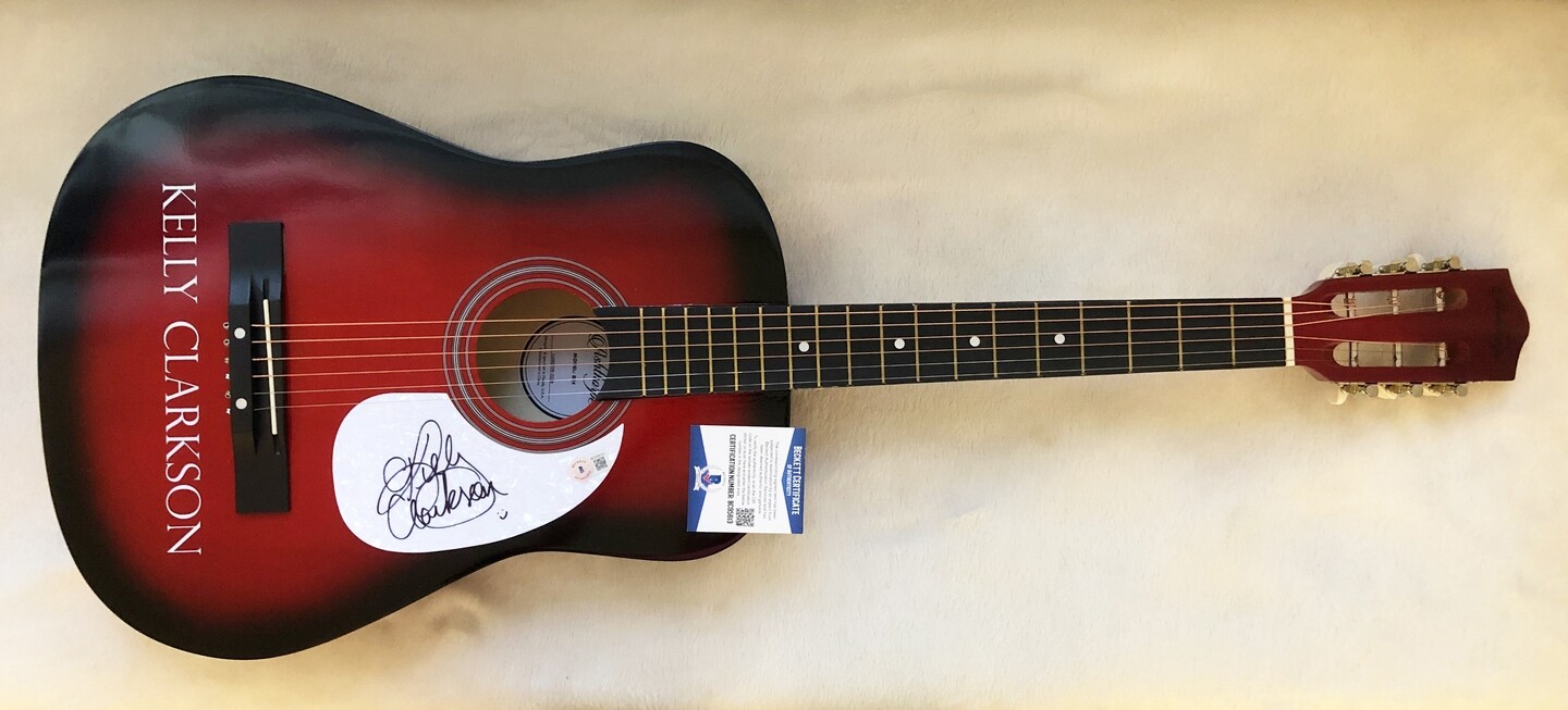 Kelly Clarkson Signed Guitar JSA COA