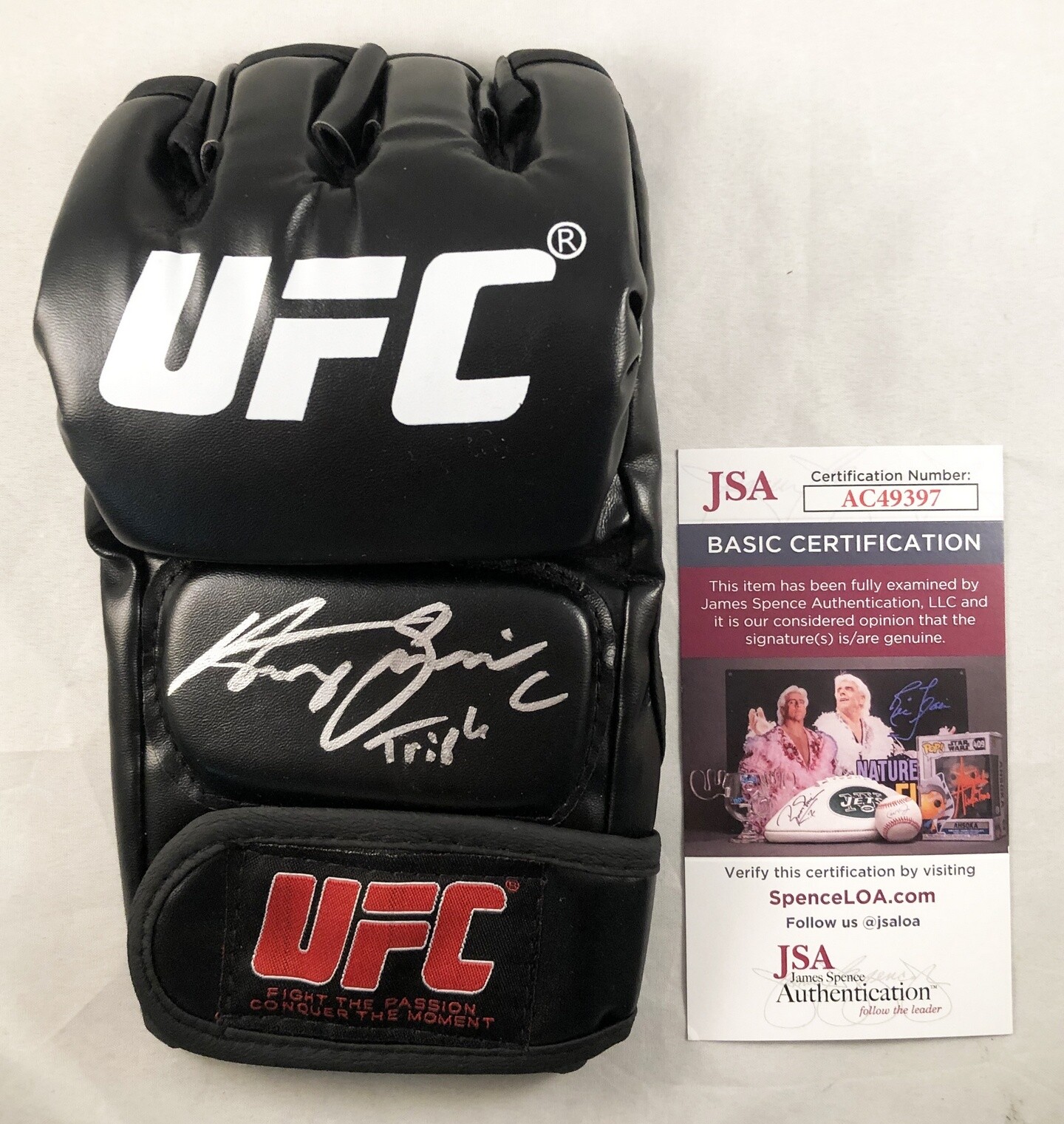 Henry Cejudo Signed UFC MMA Glove Triple C JSA 1 COA