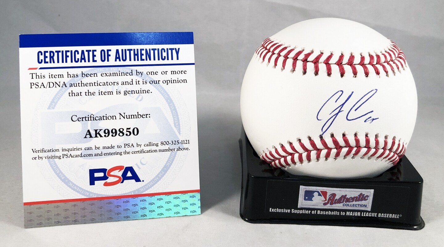 Colorado Rockies C J Cron Signed Authentic MLB Baseball PSA/DNA COA