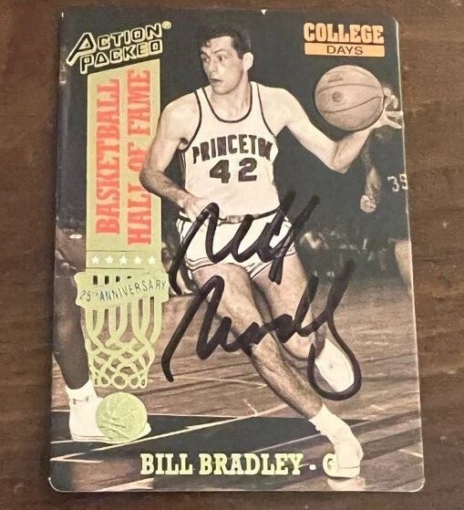 BILL BRADLEY AUTHENTIC SIGNED AUTOGRAPHED 1993 ACTION PACKED CARD