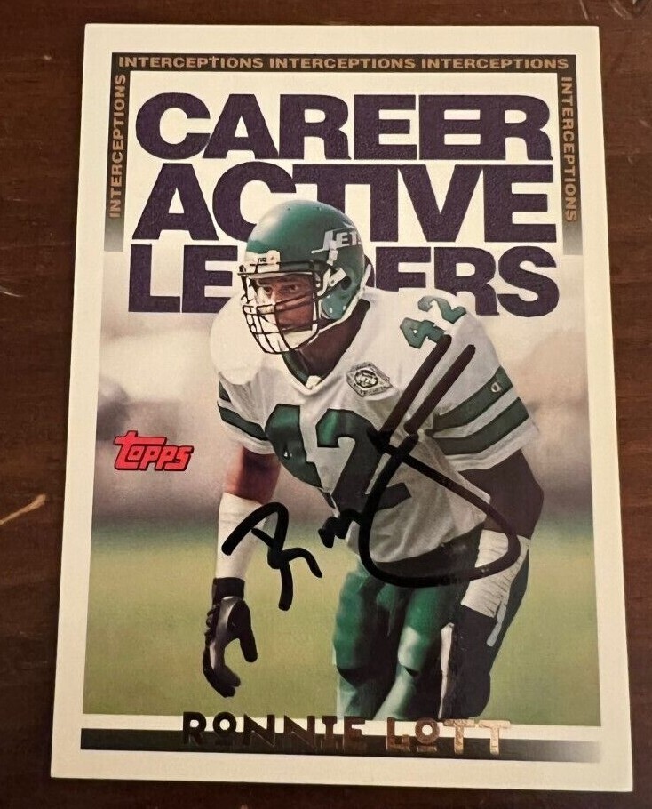Ronnie Lott signed autographed 1994 Topps Card