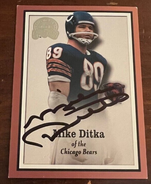 Mike Ditka signed autographed 2000 Fleer Greats of the Game Card