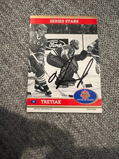 VLADISLAV TRETIAK SIGNED AUTOGRAPHED 1991 FUTURE TRENDS CANADA CUP 72 CARD COLLECTIBLE MEMORABILIA