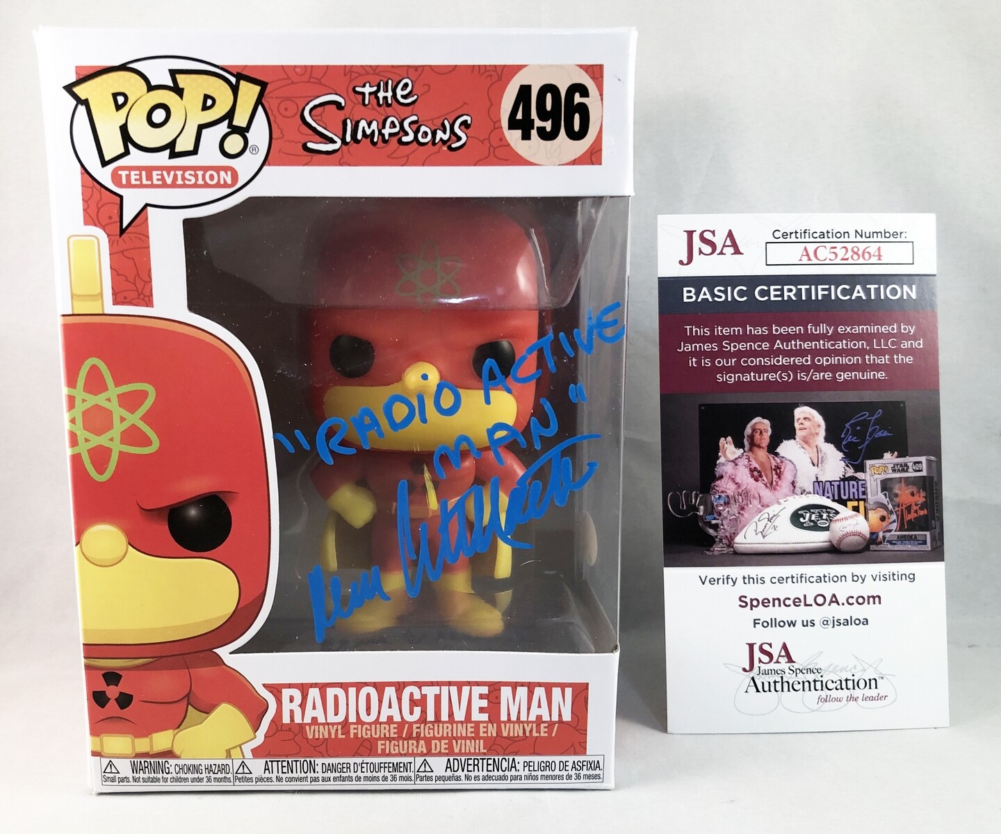 Dan Castellaneta Signed Funko Pop JSA Radioactive Man Simpsons 1 COA