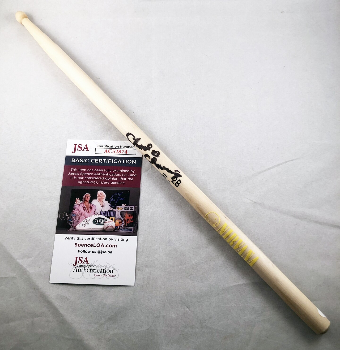 Chad Channing Signed Drumstick Nirvana JSA 5 COA