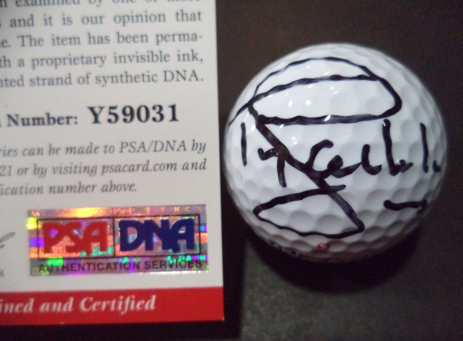 TONY JACKLIN 1970 US OPEN CHAMP AUTO SIGNED TOP FLITE GOLF BALL PSA/DNA COA B