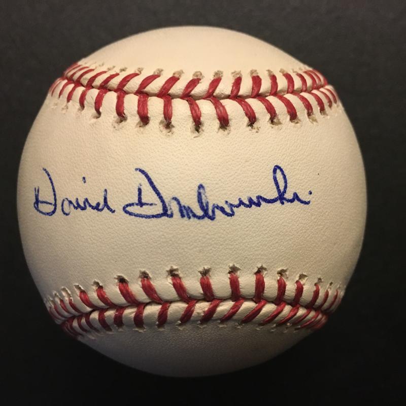 DAVE DOMBOWSKI RED SOC GM M.L. SIGNED AUTOGRAPHED BASEBALL W/COA