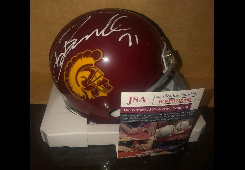 TONY BOSELLI USC TROJANS SIGNED RIDDELL MINI HELMET JSA COA WPP910960