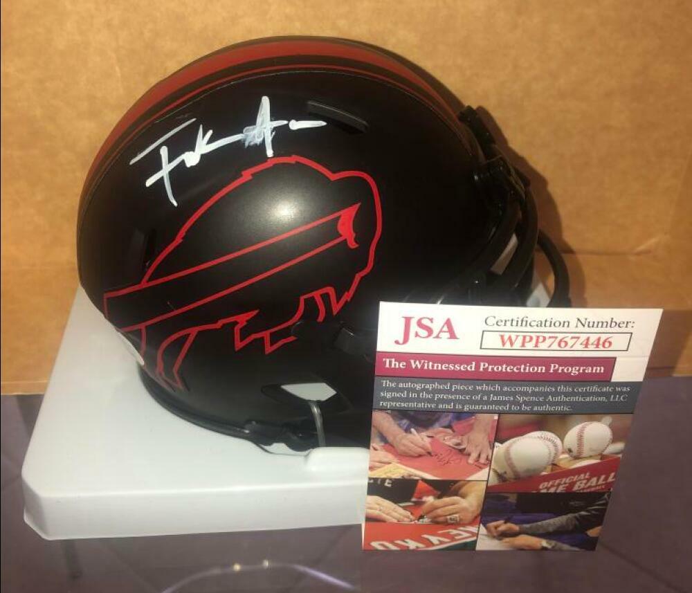 FRANK GORE BUFFALO BILLS SIGNED ECLIPSE SPEED MINI HELMET JSA WITNESSED