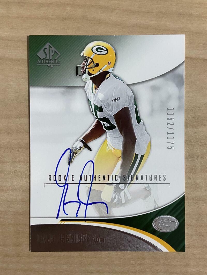 GREG JENNINGS GREEN BAY PACKERS SIGNED 2006 UPPER DECK 1152/1175 ROOKIE CARD#201
