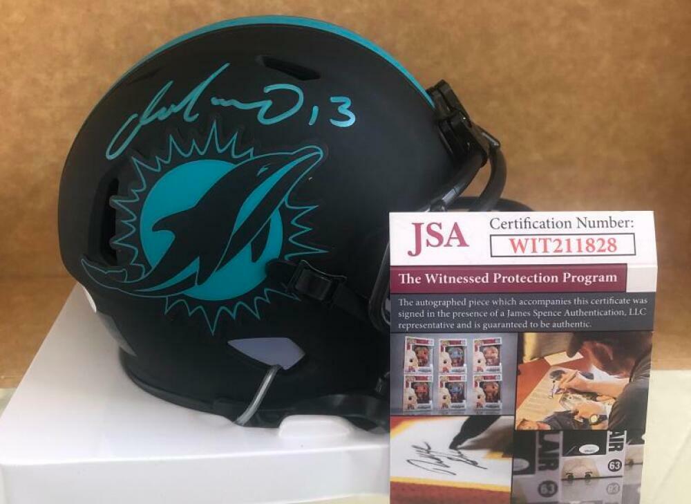 DAN MARINO MIAMI DOLPHINS SIGNED AUTO ECLIPSE SPEED MINI HELMET JSA WITNES