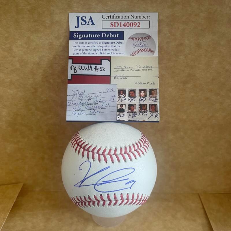 KEONI CAVACO MINNESOTA TWINS SIGN DEBUT SIGNED AUTO M.L. BASEBALL JSA SD140092