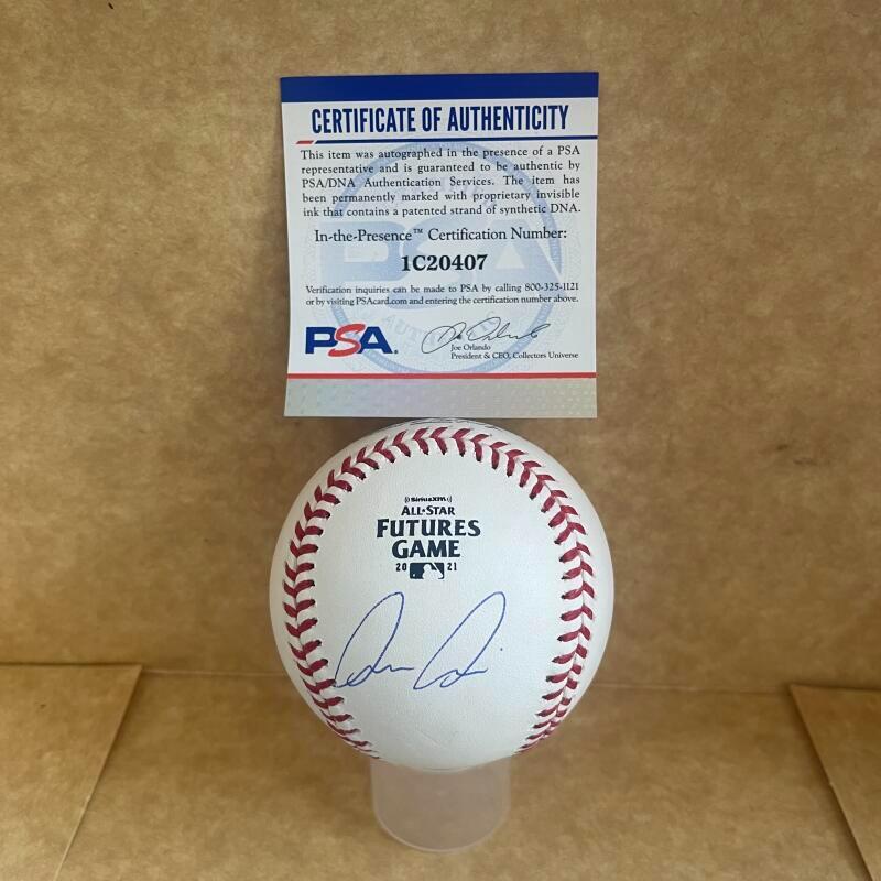 LUIS MEDINA NEW YORK YANKEES SIGNED AUTO 2021 FUTURES GAME BASEBALL PSA IC20407