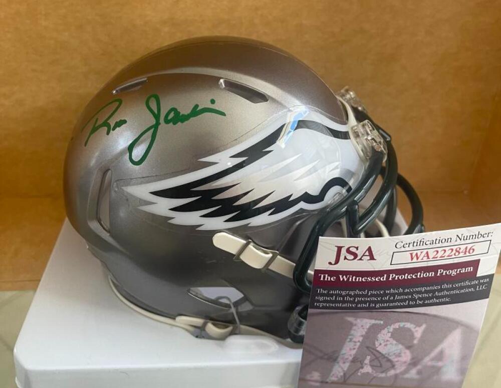 RON JAWORSKI PHILADELPHIA EAGLES SIGNED AUTOGRAPHED FLASH MINI HELMET JSA WA2228