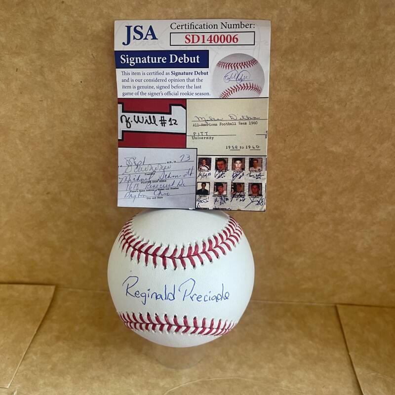 REGINALD PRECIADO CHICAGO CUBS SIGNED AUTOGRAPHED M.L. BASEBALL JSA SD140006