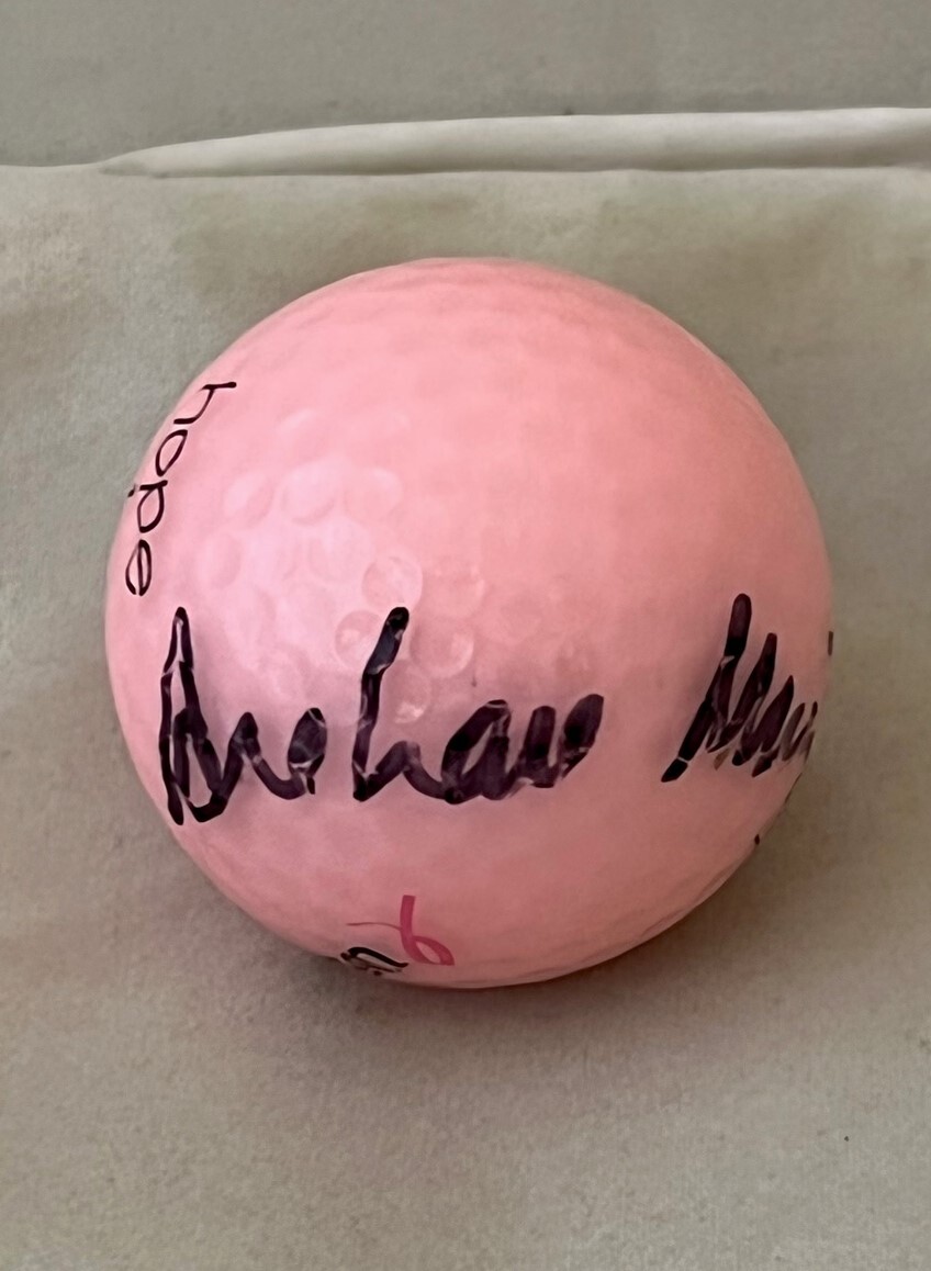 Azahara Munoz LPGA signed Pink Wilson Hope Golf Ball autographed