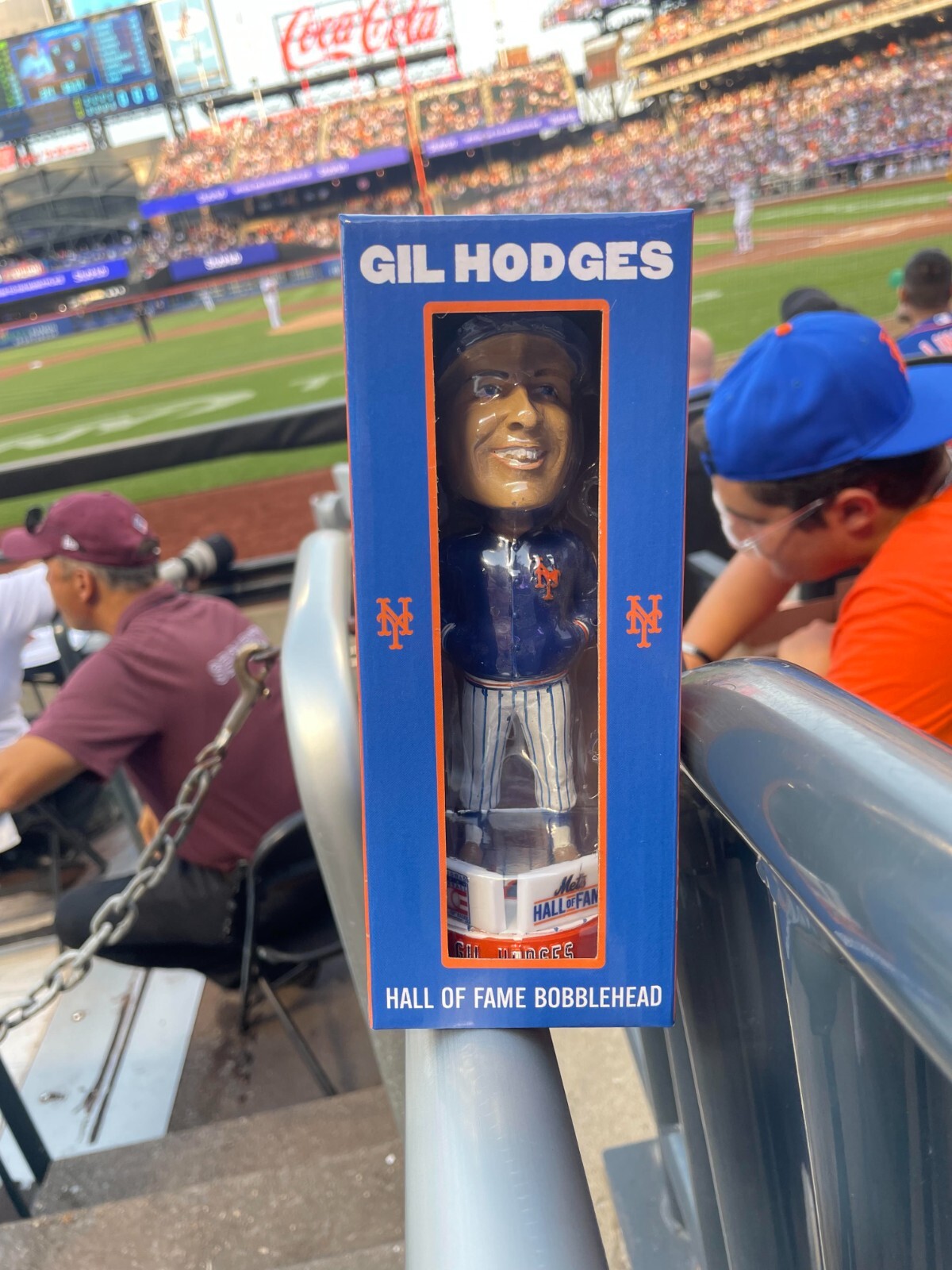 GIL HODGES BOBBLE HEAD NEW YORK METS HALL OF FAME BOBBLEHEAD 7/24 SGA LIMITED NY