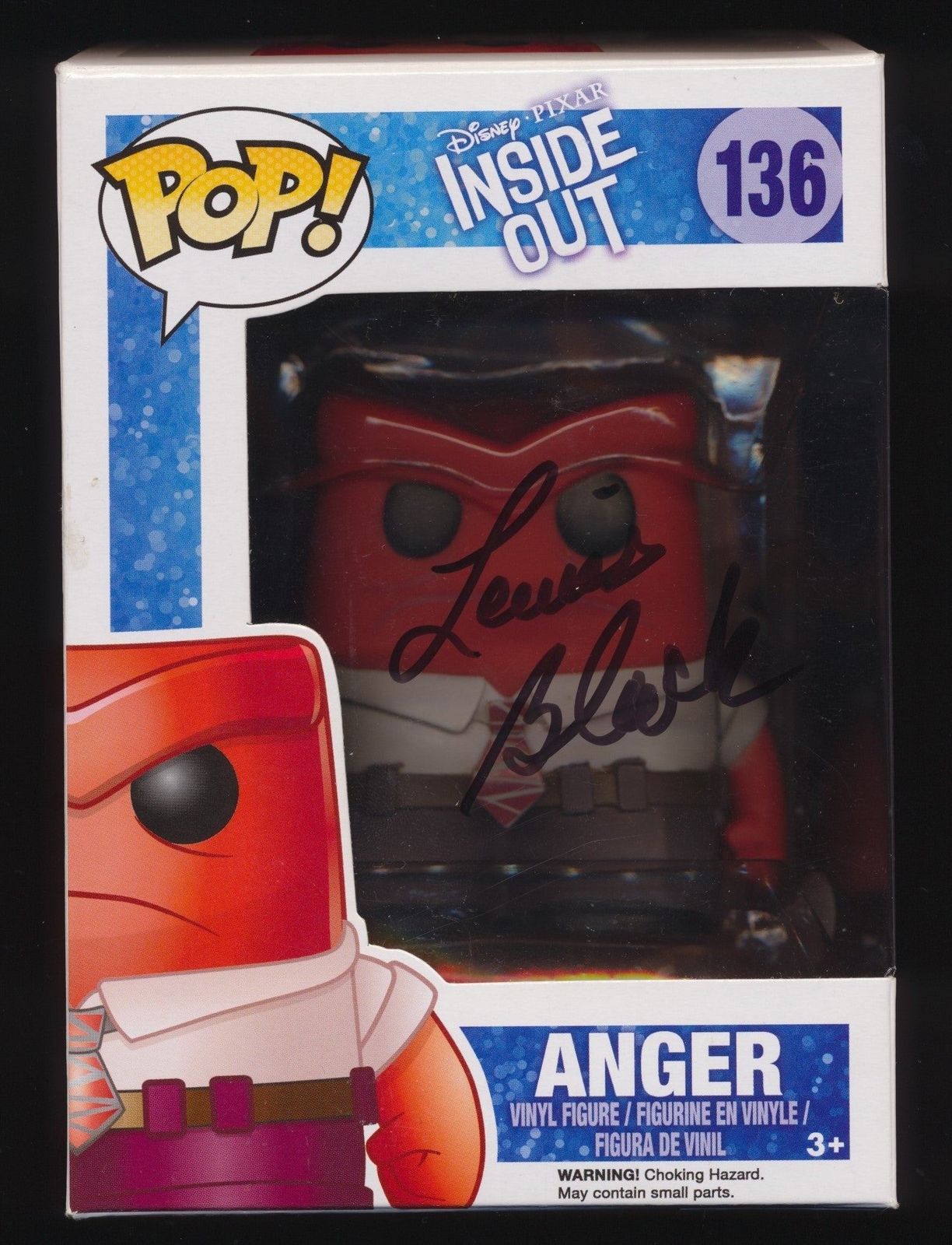 LEWIS BLACK SIGNED INSIDE OUT ANGER FUNKO POP JSA