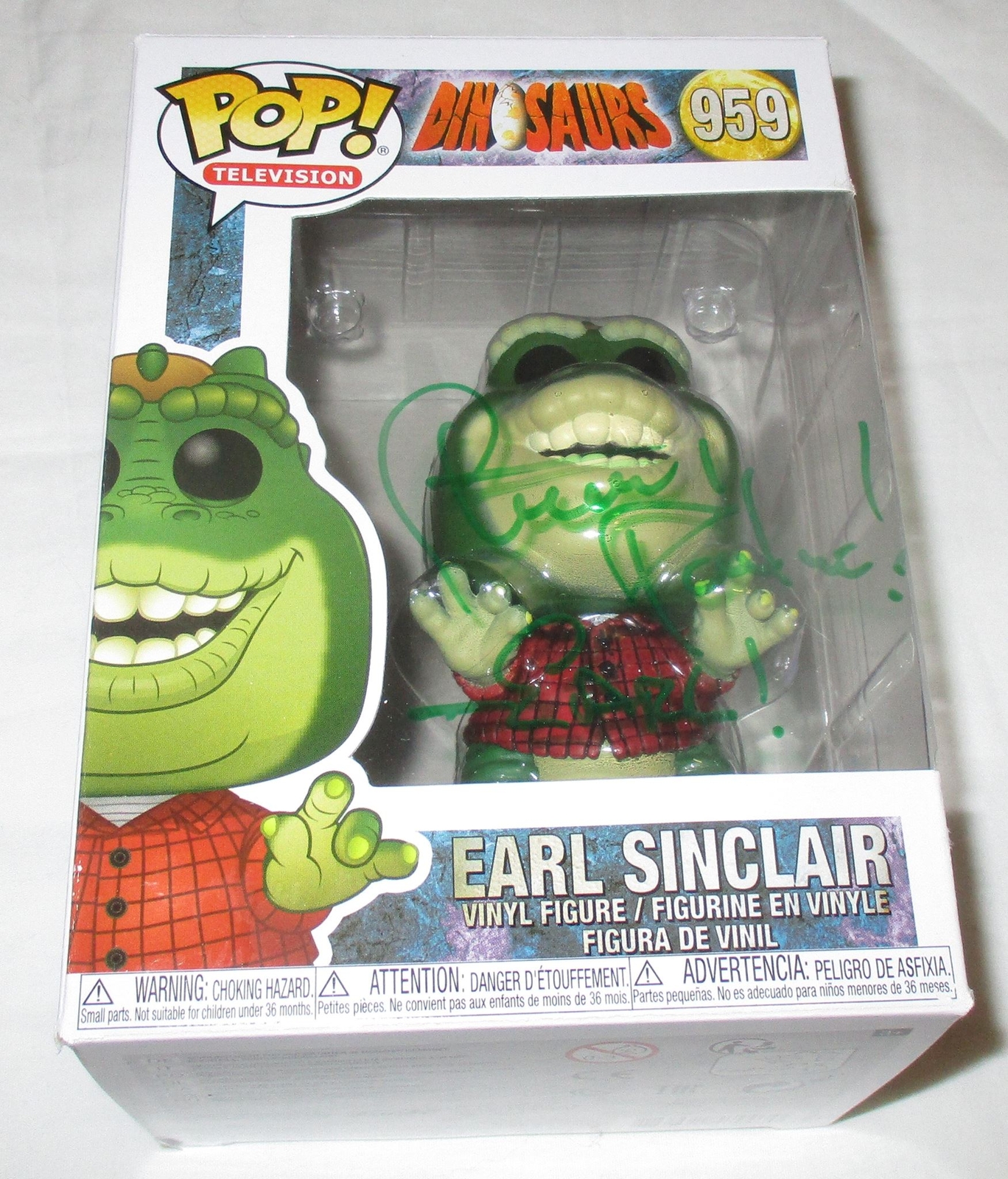 STUART PANKIN SIGNED EARL SINCLAIR DINOSAURS FUNKO POP JSA