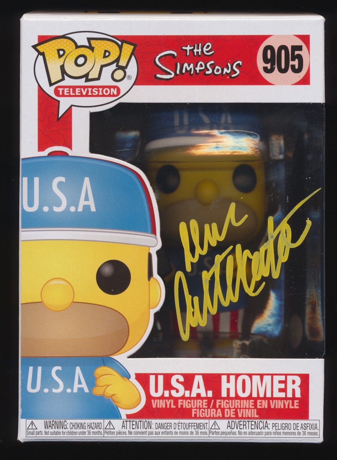 DAN CASTELLANETA SIGNED THE SIMPSONS U.S.A. HOMER FUNKO POP JSA