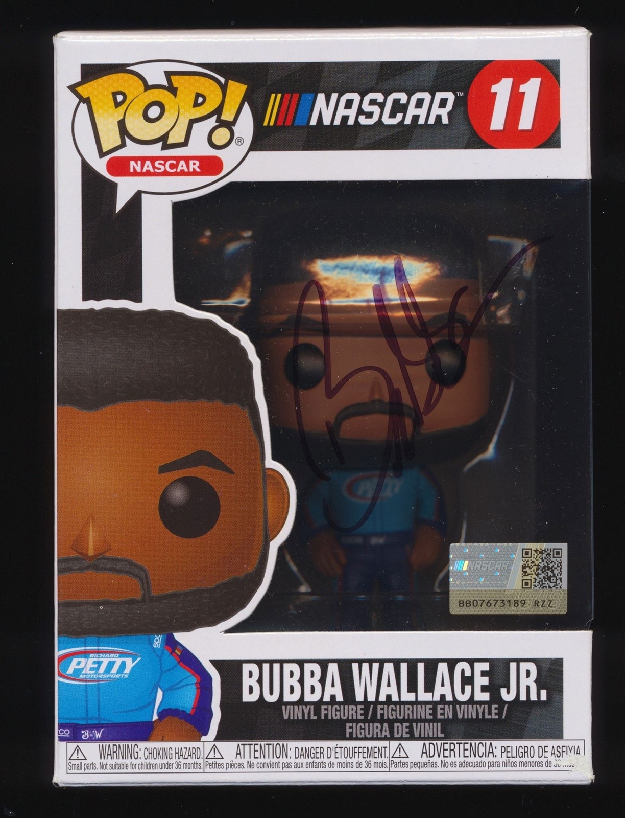 BUBBA WALLACE JR. SIGNED NASCAR FUNKO POP JSA COLLECTIBLE MEMORABILIA